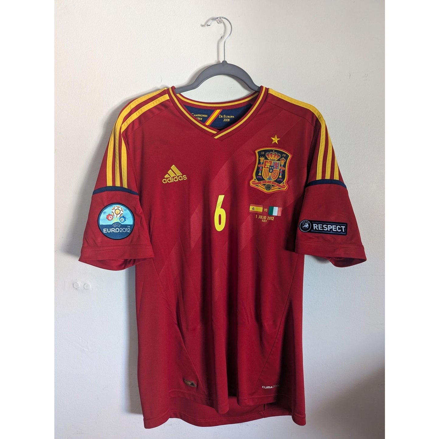 2012 Spain Home Andres Iniesta Jersey