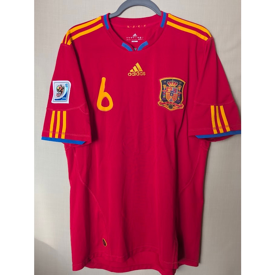Spain 2010 Home Andres Iniesta Jersey Men's Large World Cup Fully Patched