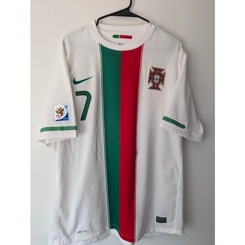 Portugal 2010 Away Cristiano Ronaldo Jersey Men's XL Nike World Cup Fully Patched