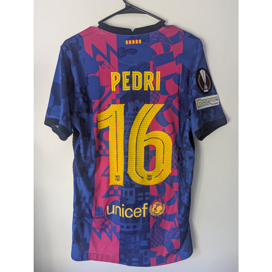 FC Barcelona 2021-22 Third Pedri Jersey | Rare Authentic Nike Kit | Fully Patched | Men’s Medium
