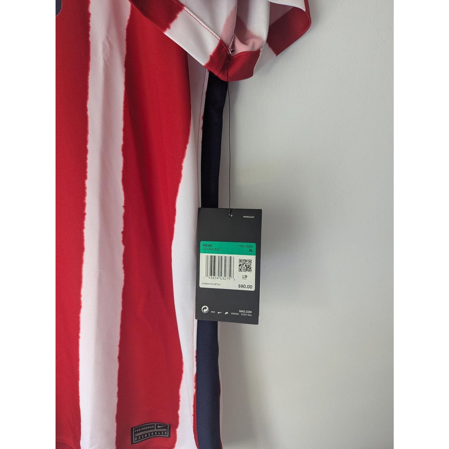 Atletico Madrid 2020-21 Home Luis Suarez Jersey - Men's XL - NWT