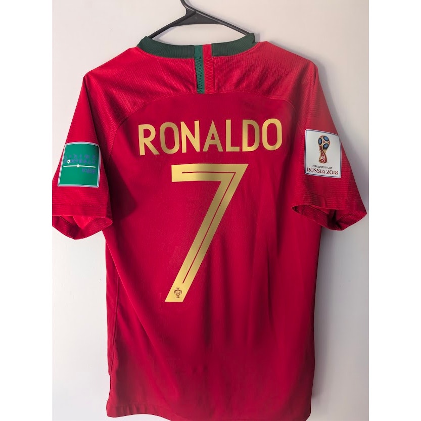 Portugal 2018 Home Cristiano Ronaldo Jersey Men's Medium 2018 World Cup Fully Patched