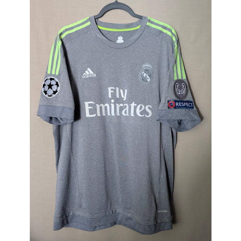 Real Madrid 2015-16 Away Cristiano Ronaldo #7 Jersey Mens XL Adidas UCL Fully Patched Authentic