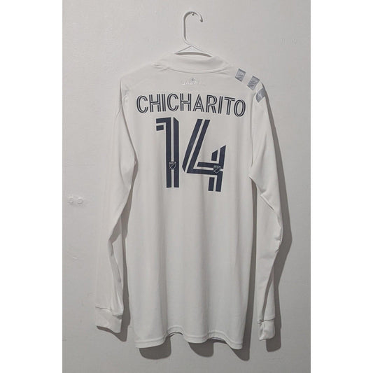 LA Galaxy 2019-20 Home Chicharito Jersey Men's Large Authentic Adidas Kit White