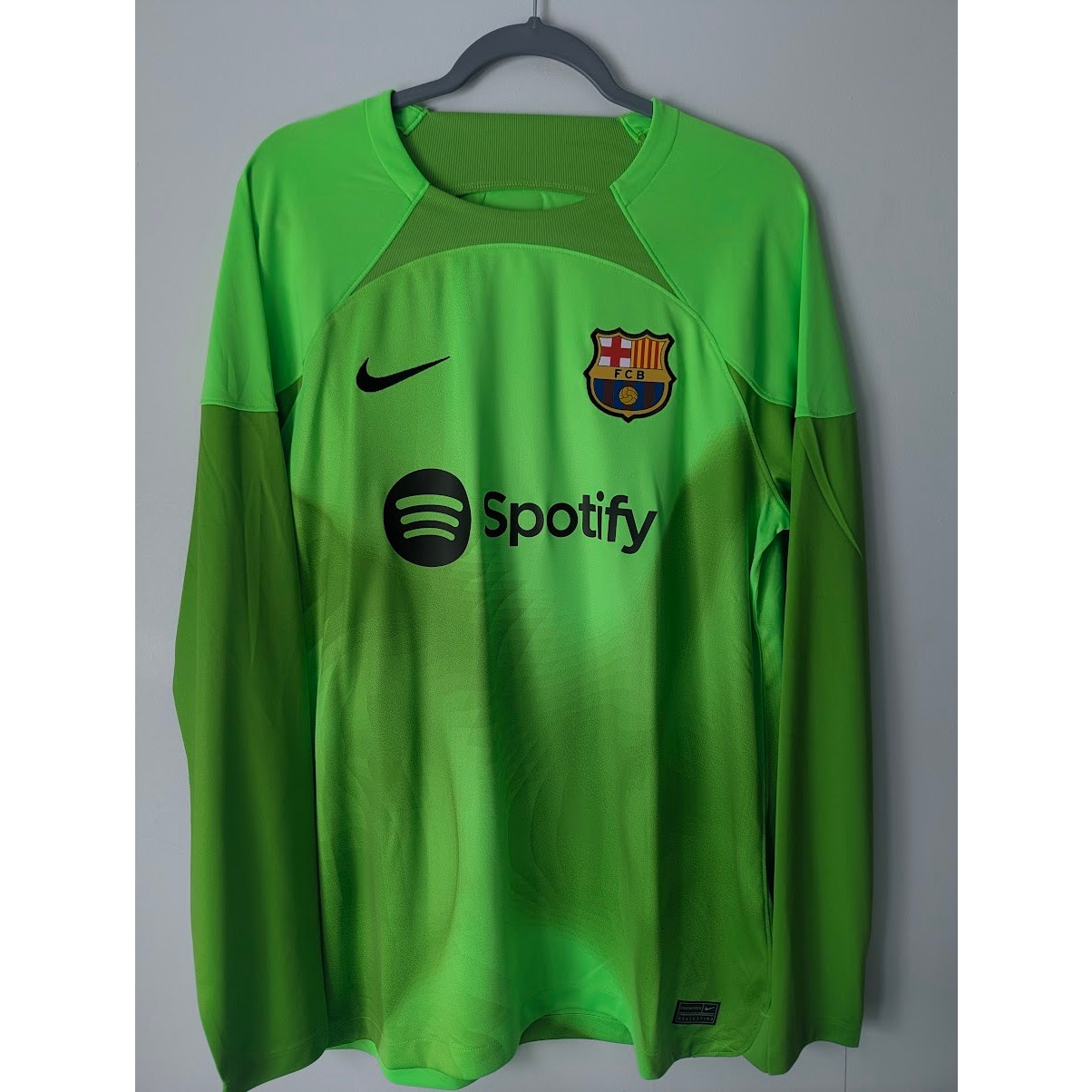 FC Barcelona 2022-23 GK Ter Stegen Jersey Men’s Large NWT Nike Goalkeeper Soccer Shirt