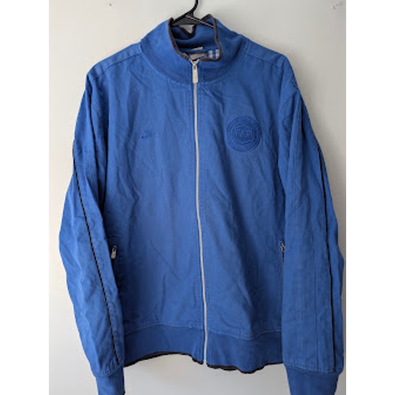 Nike Sportswear Harrington jacket, blue with plaid lining, men's XL
