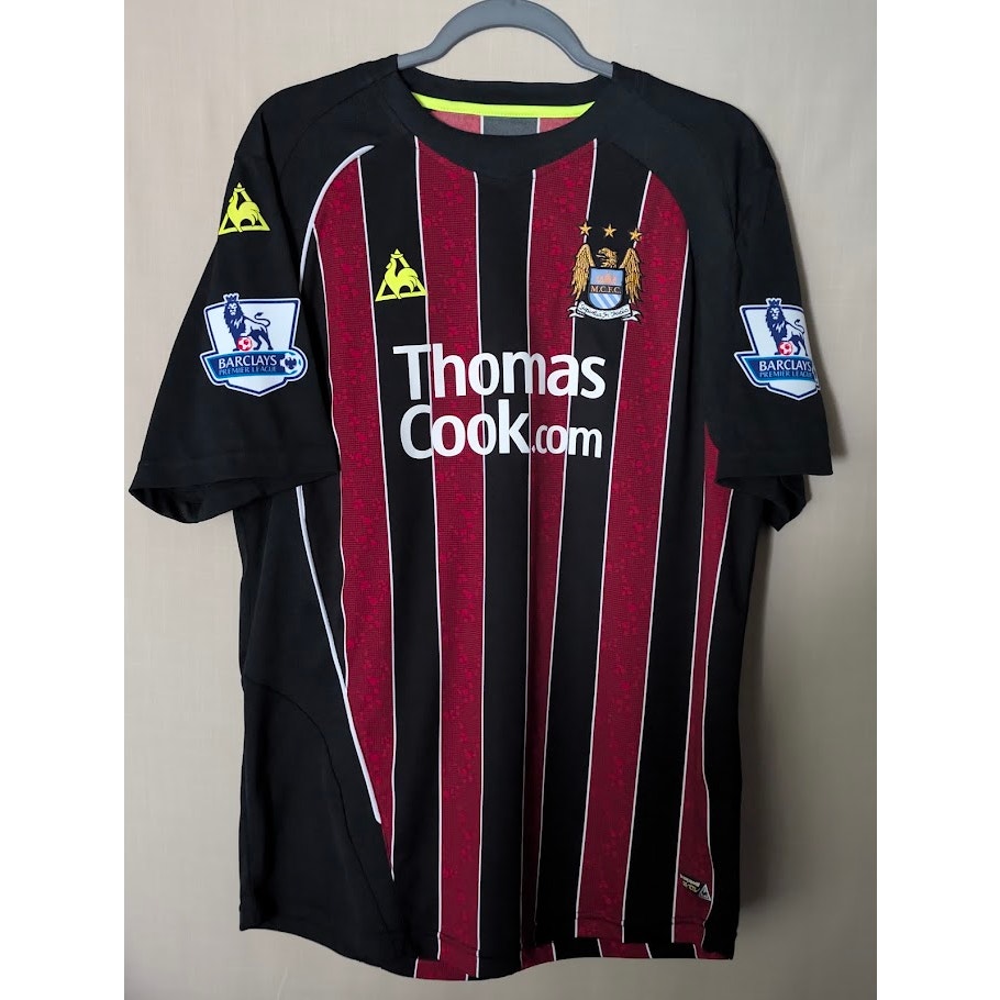 Manchester City 2008-09 Away Robinho Jersey Men's Large EPL Fully Patched Rare