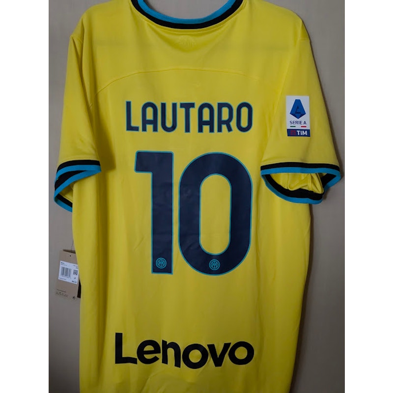 Inter Milan 2022-23 Third Lautaro Martinez #10 Jersey Mens XXL Nike Serie A Fully Patched NWT
