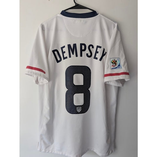 USA 2010 Home Clint Dempsey Jersey Men's Large Nike World Cup Fully Patched