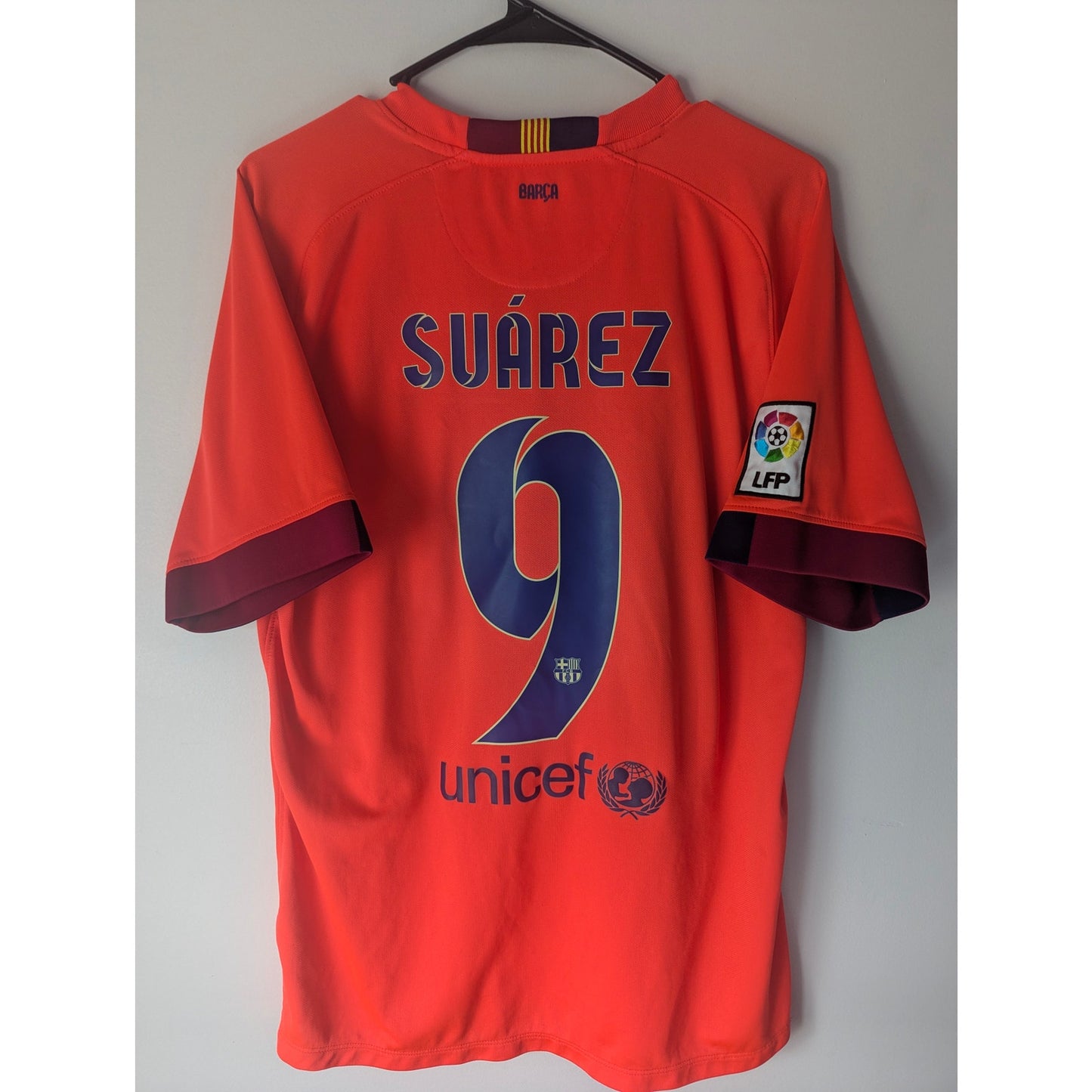 FC Barcelona 2014-15 Away Luis Suarez Jersey - Men's Large