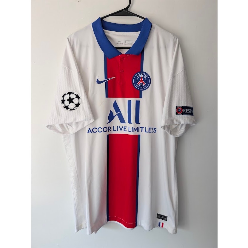 PSG 2020-21 Away Kylian Mbappe Jersey Men's XL Nike UCL Fully Patched