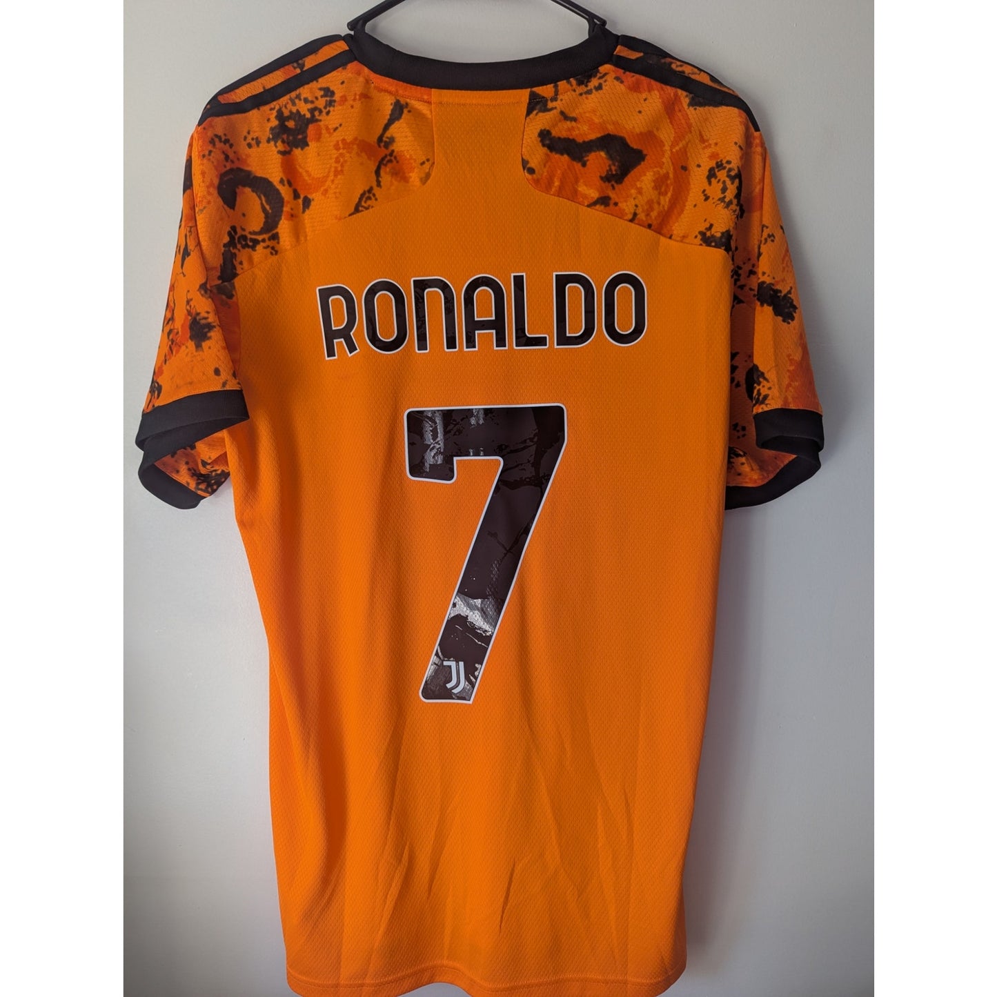 Juventus 2020-21 Third Ronaldo Jersey Men’s L Authentic Adidas Rare Orange Kit