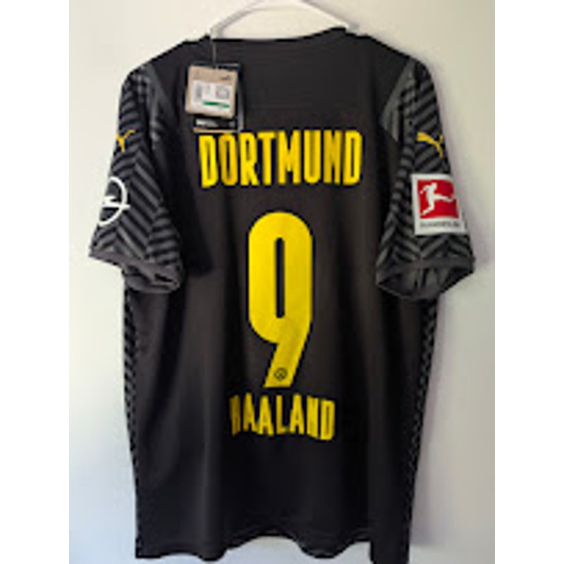 Borussia Dortmund 2021-22 Away Erling Haaland Jersey Men’s Large NWT Puma Bundesliga Patched