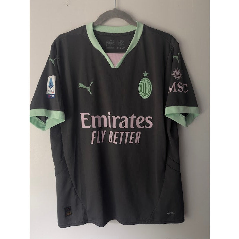 AC Milan 2024-25 Third Christian Pulisic Jersey Men’s Large Puma Serie A Fully Patched
