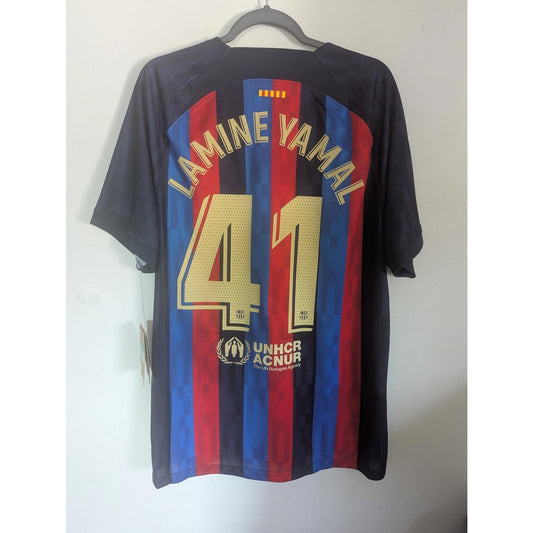 FC Barcelona 2022-23 Home Lamine Yamal Jersey - Men's XL - NWT