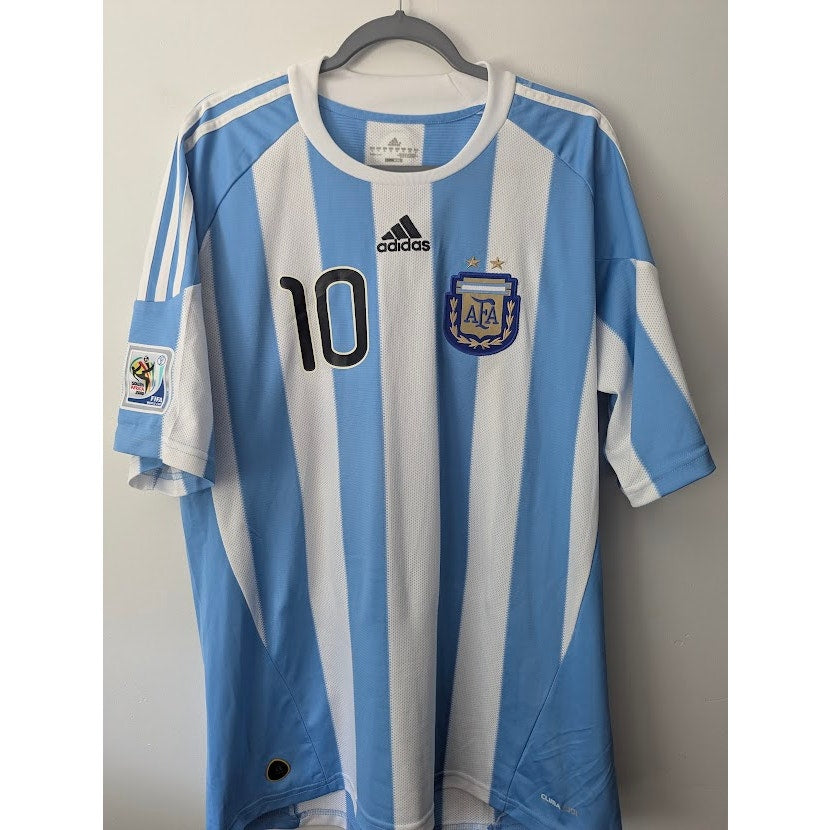 Argentina 2010 Lionel Messi Home Jersey Men’s XL Authentic Adidas World Cup Shirt