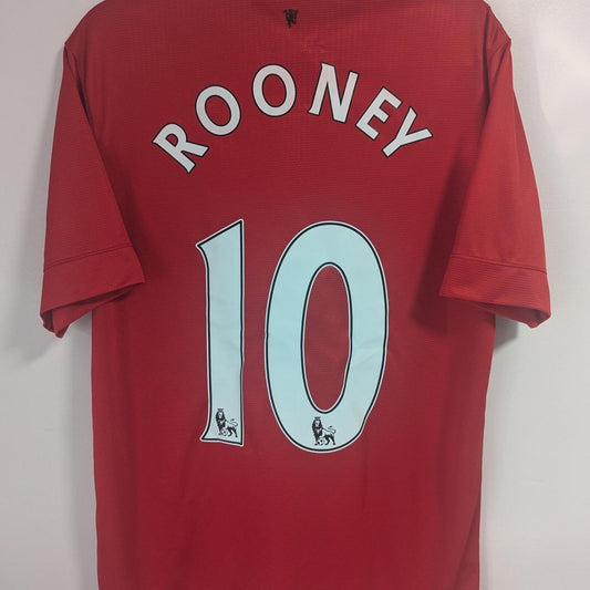 Manchester United 2013-14 Home Rooney Jersey Men’s L – Iconic AON Era Nike Kit