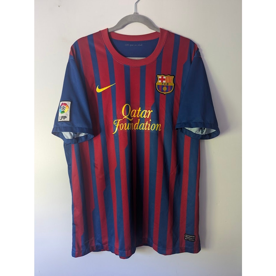 FC Barcelona 2011-12 Home Xavi Jersey Men’s XL Nike Authentic Vintage Soccer Shirt