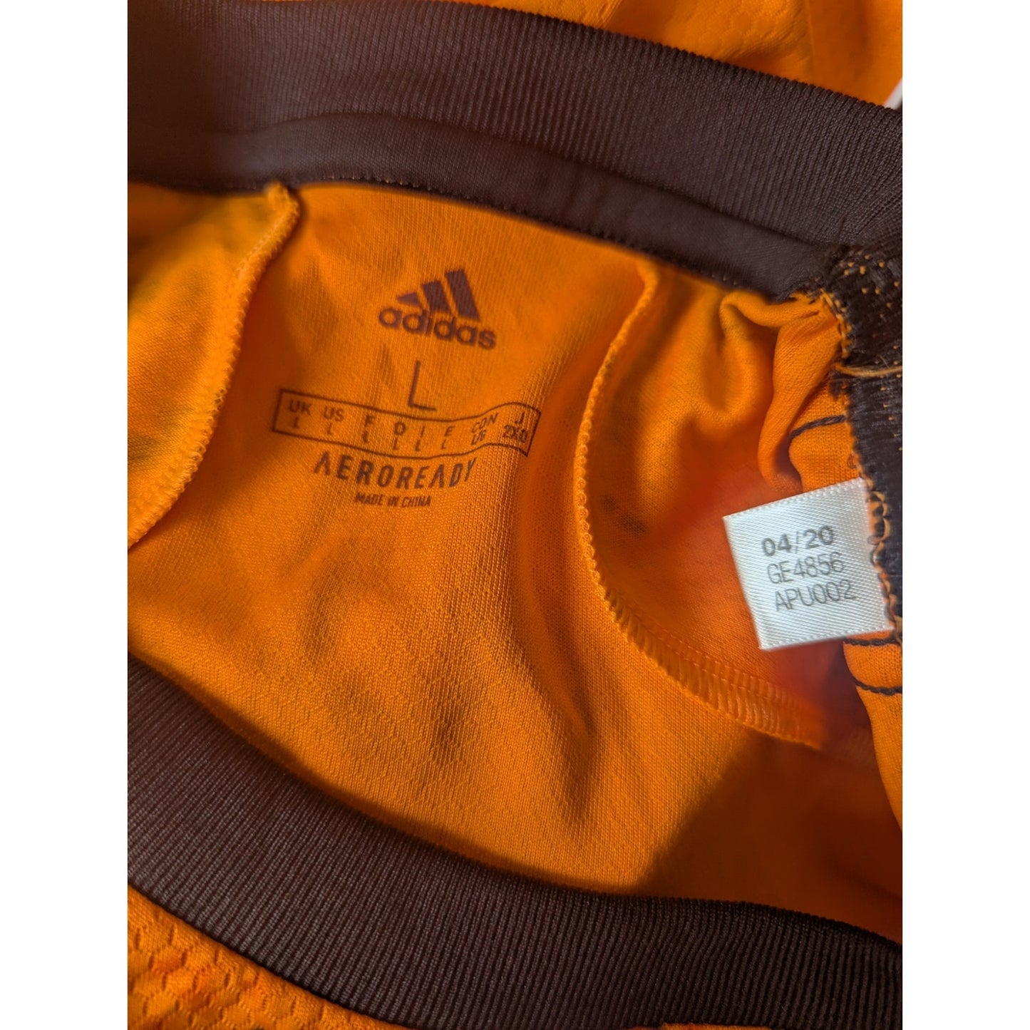 Juventus 2020-21 Third Ronaldo Jersey Men’s L Authentic Adidas Rare Orange Kit