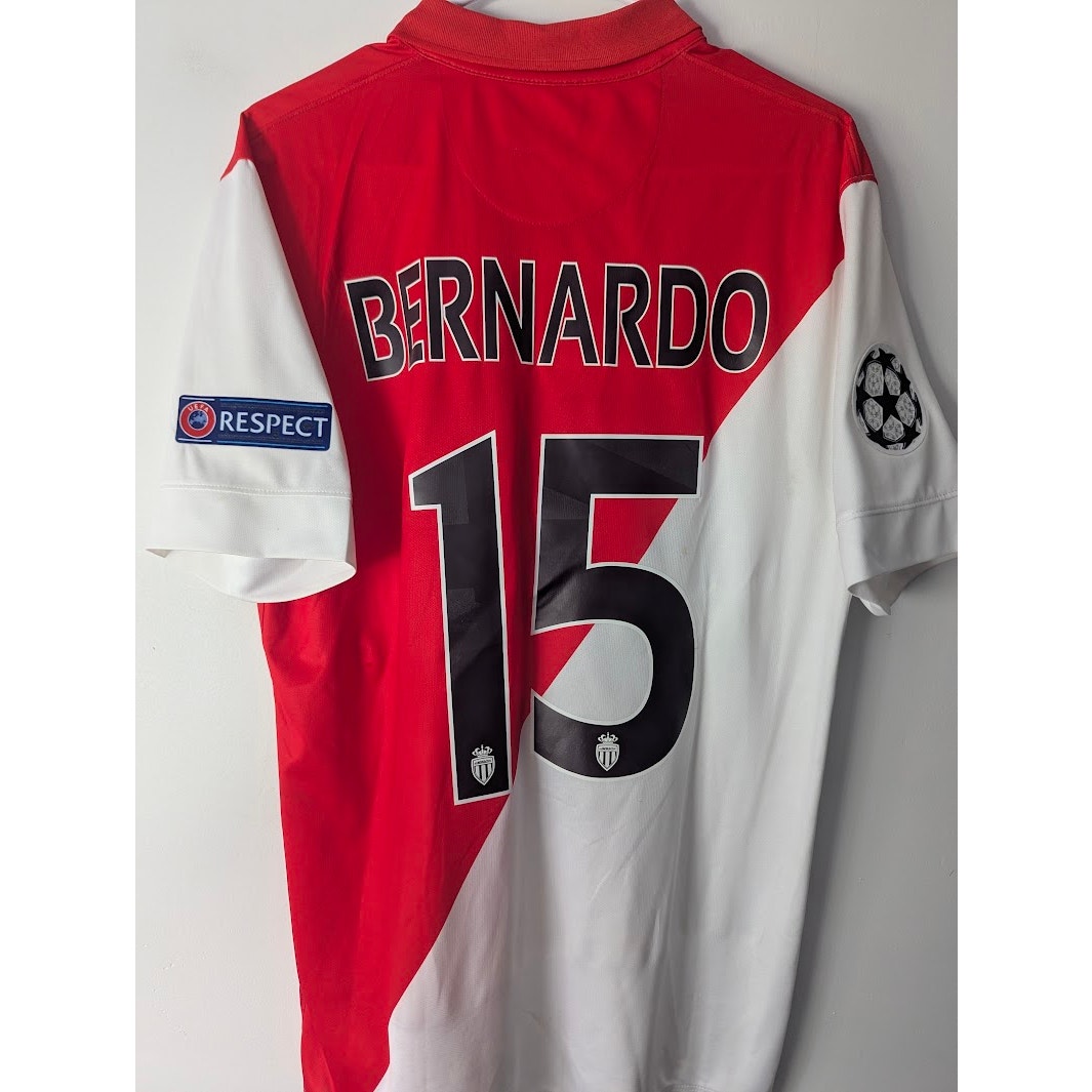 AS Monaco 2014–15 Home Bernardo Silva Jersey – Men’s Large | UCL Fully Patched Nike Shirt