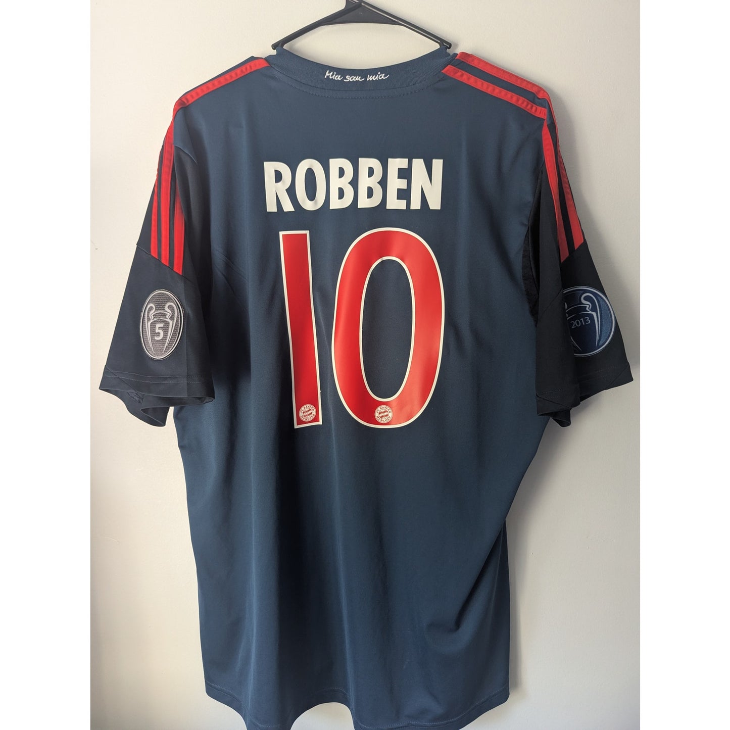 Bayern Munich 2013-14 Third UCL Robben Jersey Men's XL Authentic Adidas Kit