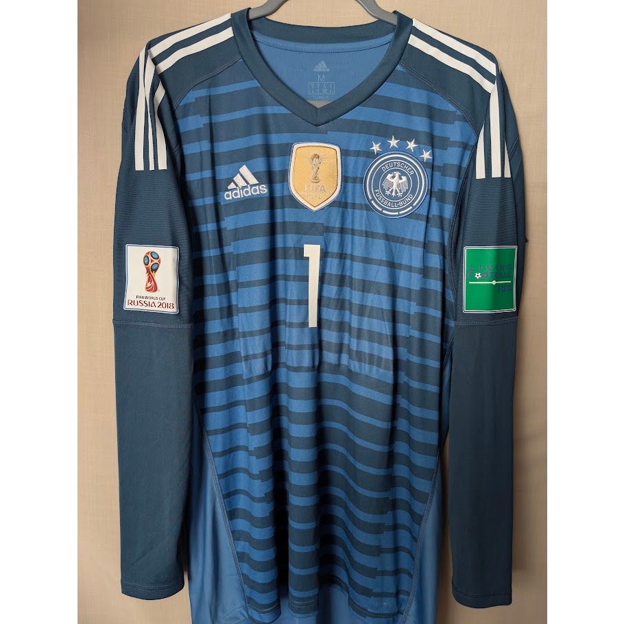 Germany 2018 GK Manuel Neuer Jersey LS Mens Medium World Cup Fully Patched