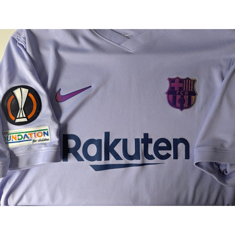FC Barcelona 2021–22 Away Jordi Alba Jersey – Men’s XL | Europa League Patched Shirt