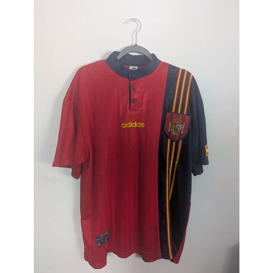 Spain 1996 Home Vintage Jersey Men’s XL Authentic Adidas Euro Soccer Shirt