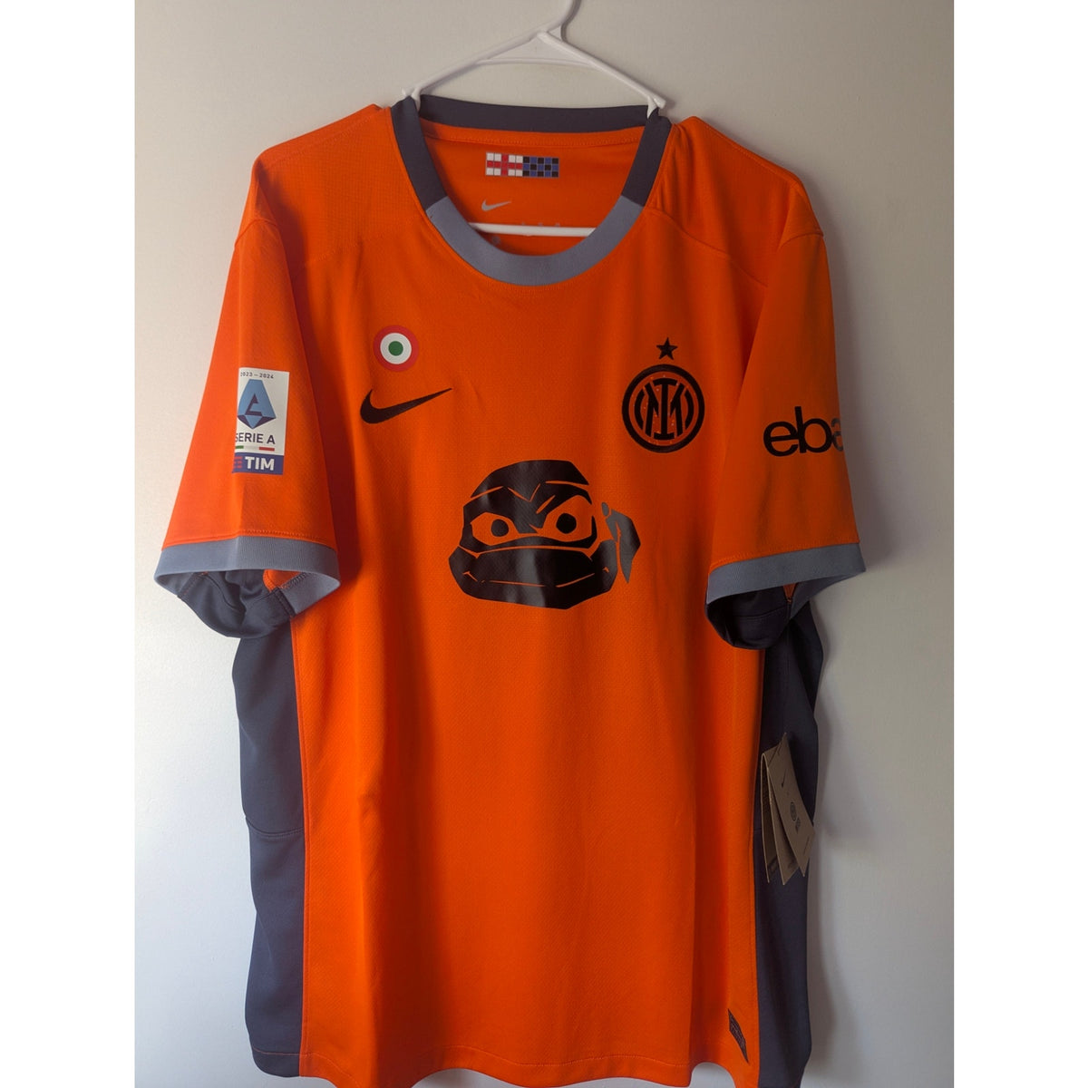 Inter Milan 2023–24 Third Bastoni Jersey – Men’s XL | NWT TMNT Sponsor Fully Patched Shirt