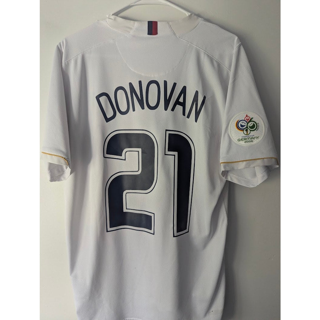 USA 2006 Home Donovan Jersey – Men’s Large | World Cup Fully Patched Nike Shirt