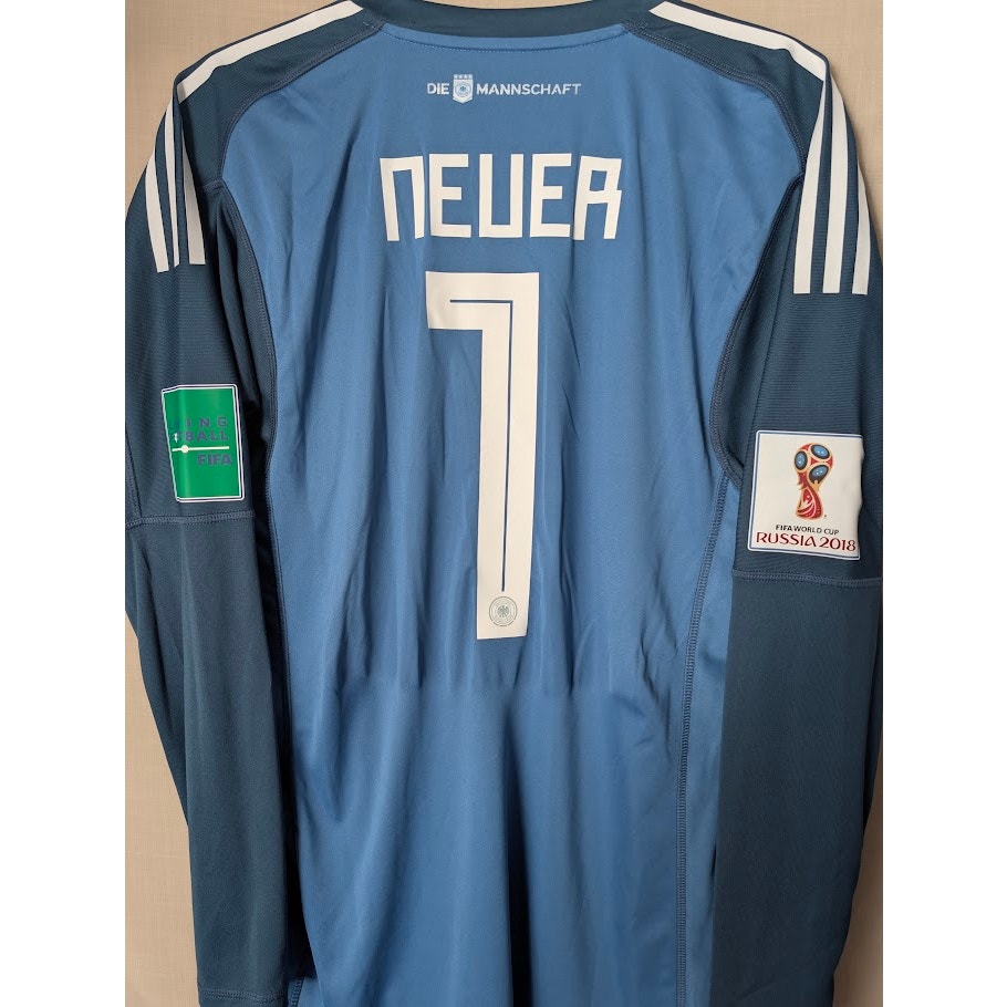 Germany 2018 GK Manuel Neuer Jersey LS Mens Medium World Cup Fully Patched