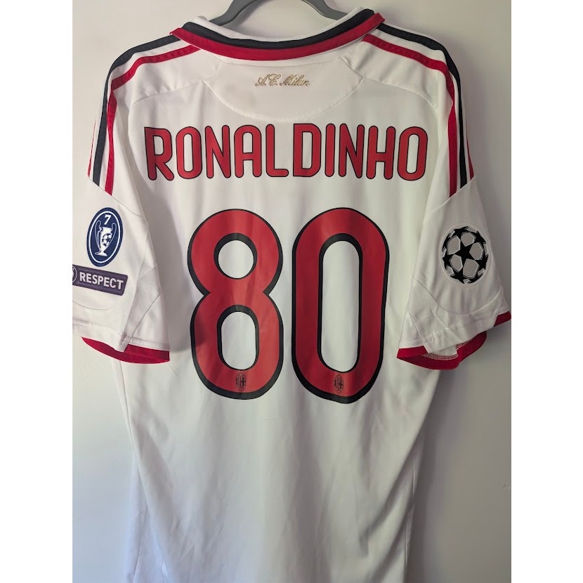 AC Milan 2009-10 away Ronaldinho jersey, vintage Adidas, men's large