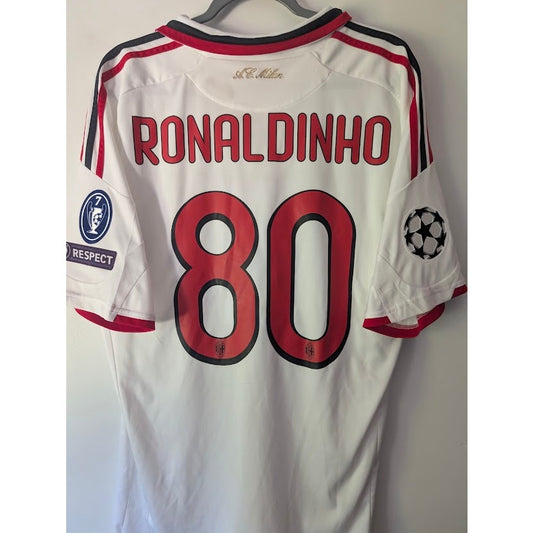 AC Milan 2009-10 away Ronaldinho jersey, vintage Adidas, men's large