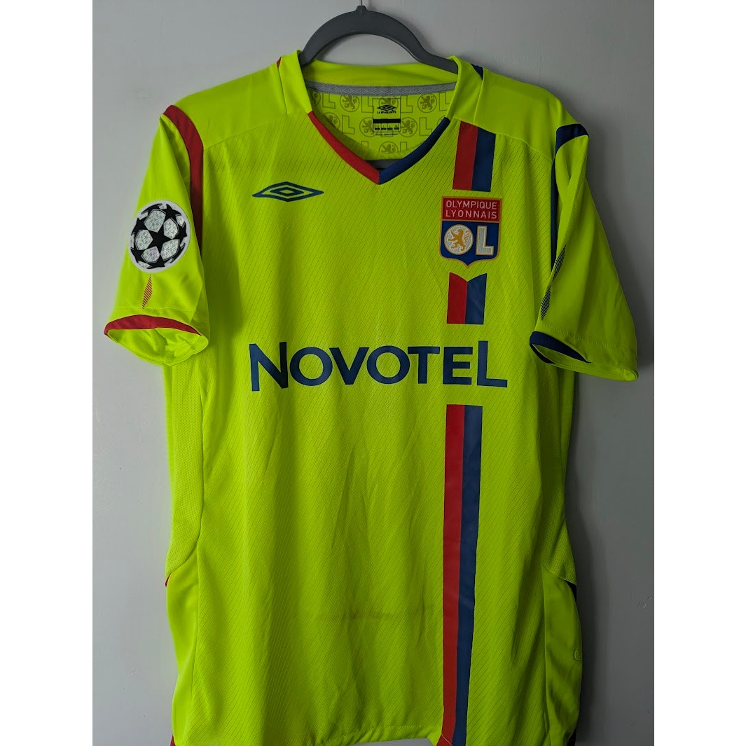 Olympique Lyon 2008-09 Third Juninho Jersey Men’s Large Umbro UCL Fully Patched