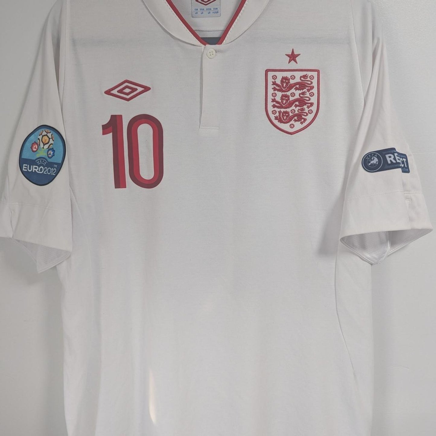 England 2012 Home Rooney Jersey – Men’s XL | Umbro Euro Era Football Shirt