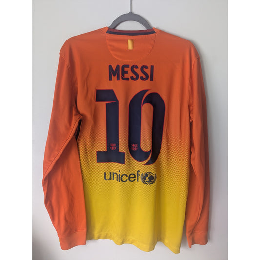 FC Barcelona 2012-13 Lionel Messi Away Long Sleeve Jersey Men’s M Authentic Nike Shirt