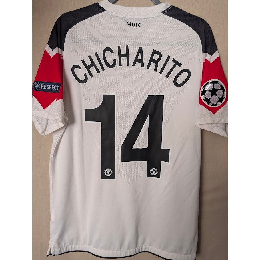 Manchester United 2010-11 Away Chicharito Jersey Mens Medium UCL Fully Patched