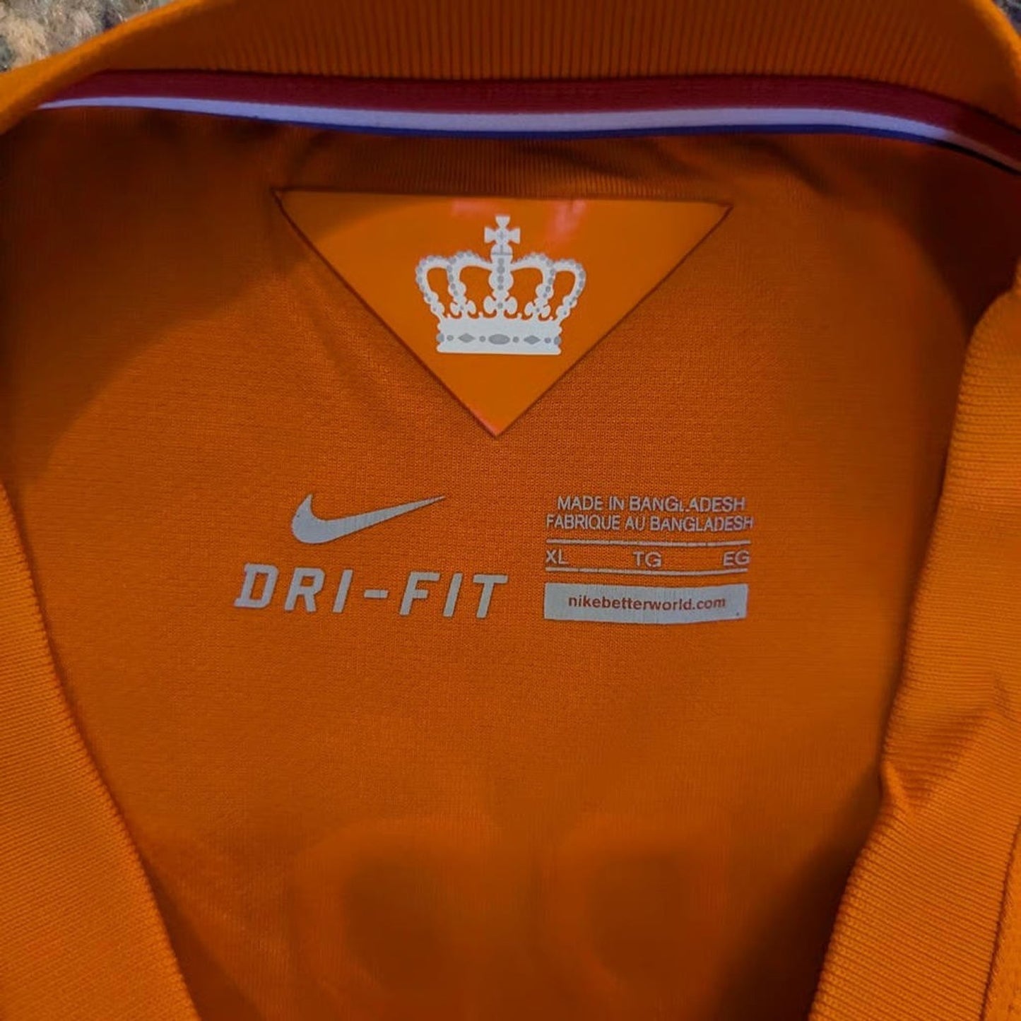 2014 Netherlands Home Robben Jersey | Men XL |Fully Patched| Authentic Nike Kit
