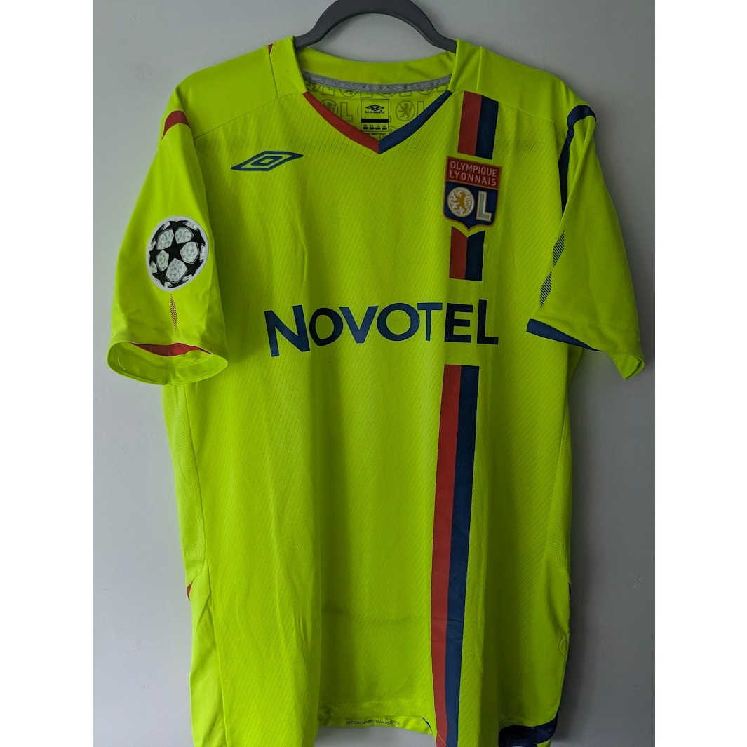 Lyon 2008–09 Third Benzema Jersey – Men’s XXL | UCL Fully Patched Umbro Shirt