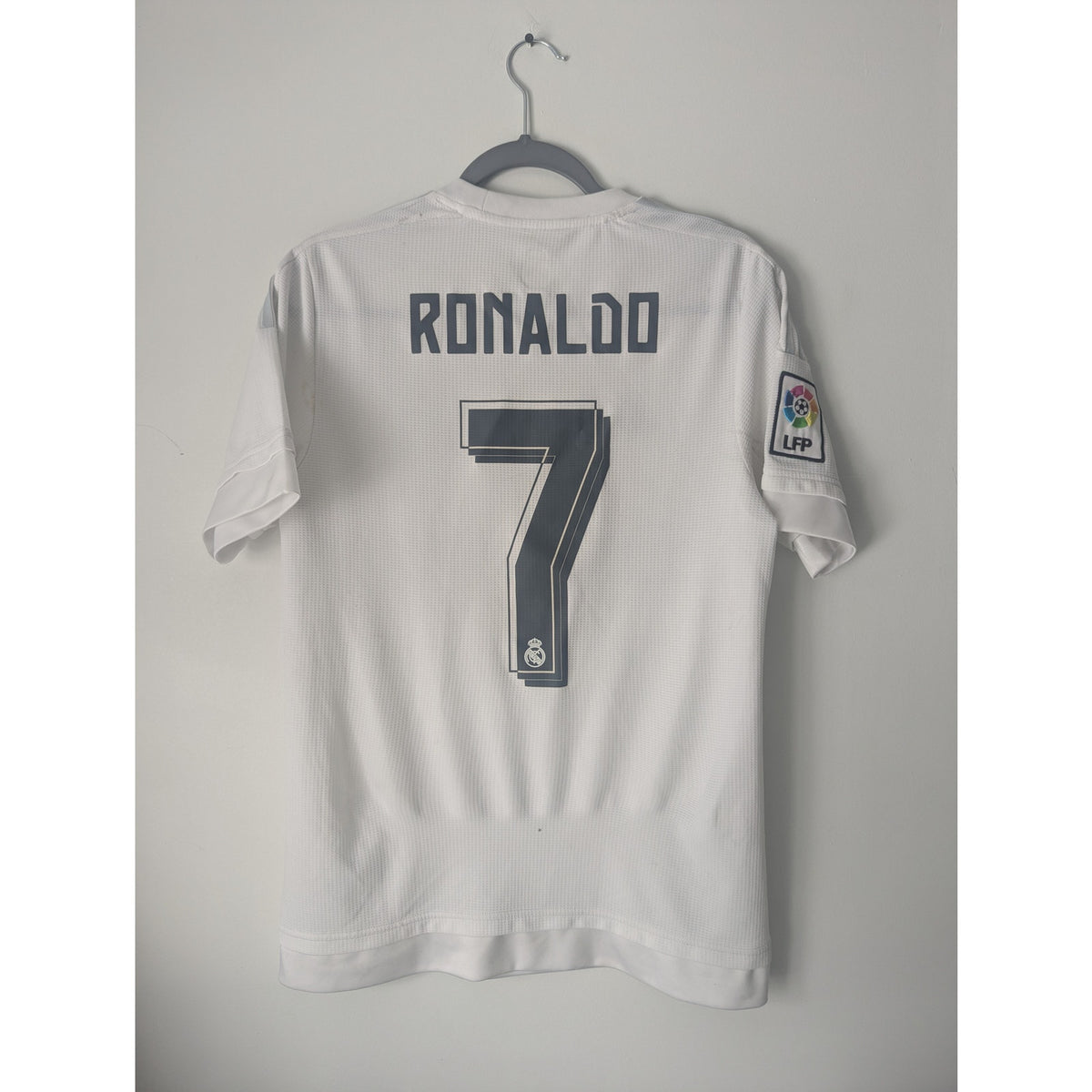 Real Madrid 2015-16 home Cristiano Ronaldo jersey, Adidas, men's small