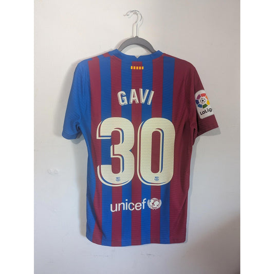 ⚡ FC Barcelona 2021-22 Home Gavi Jersey — Authentic Nike ADV Kit — Men’s Medium
