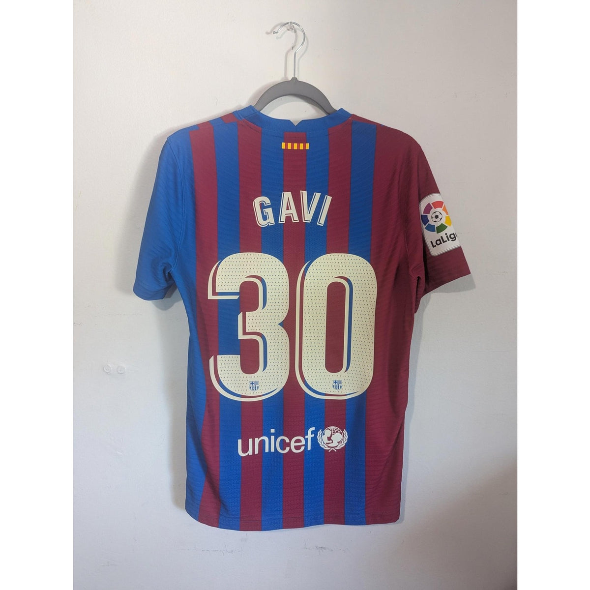 FC Barcelona 2021–22 Home Gavi Jersey – Men’s Medium | Authentic Nike ADV Player Version Shirt