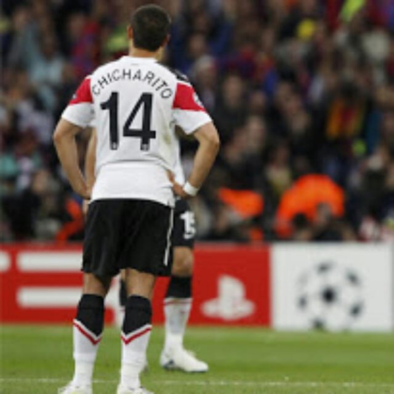 Manchester United 2010-11 Away Chicharito Jersey Men's XL UCL Fully Patched