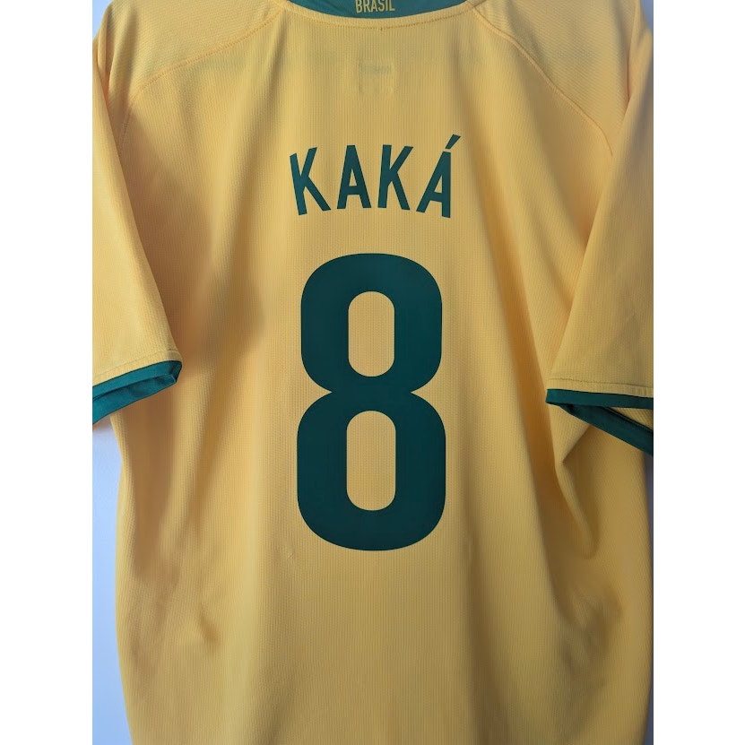 Brazil 2008 Home Kaká Jersey Men’s XL Nike Authentic Yellow Soccer Shirt
