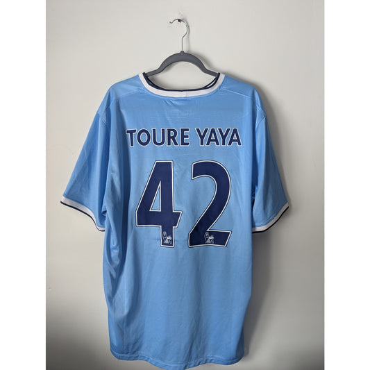 Manchester City 2013-2014 Home Toure Yaya Jersey - Men's 2XL