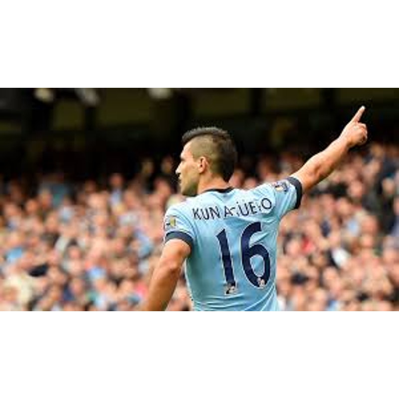 Manchester City 2014-15 Home Sergio Aguero Jersey Men's XL Authentic Nike Kit