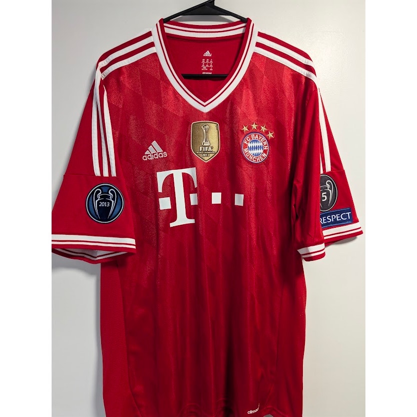 Bayern Munich 2013-14 Home Arjen Robben #10 Jersey Mens 2XL adidas UCL Fully Patched