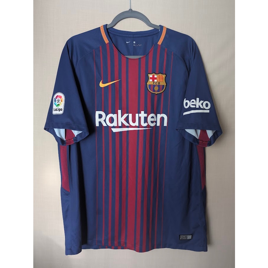 FC Barcelona 2017-18 Home Lionel Messi Jersey - Men's XL