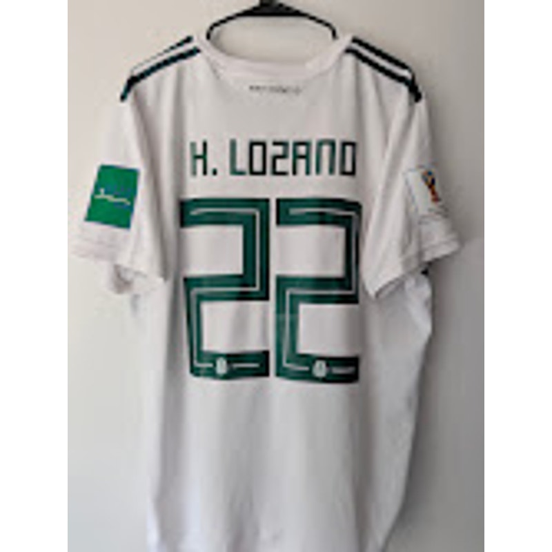 Mexico 2018 Away Hirving Lozano Jersey Men's XL Adidas World Cup Fully Patched