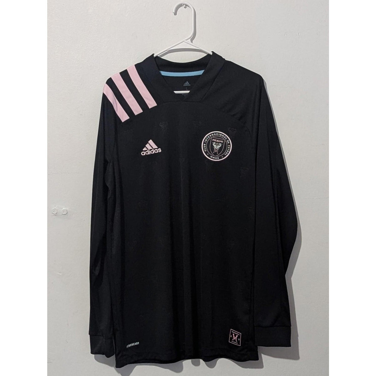 Inter Miami 2020 inaugural home long sleeve jersey, Adidas, men's large